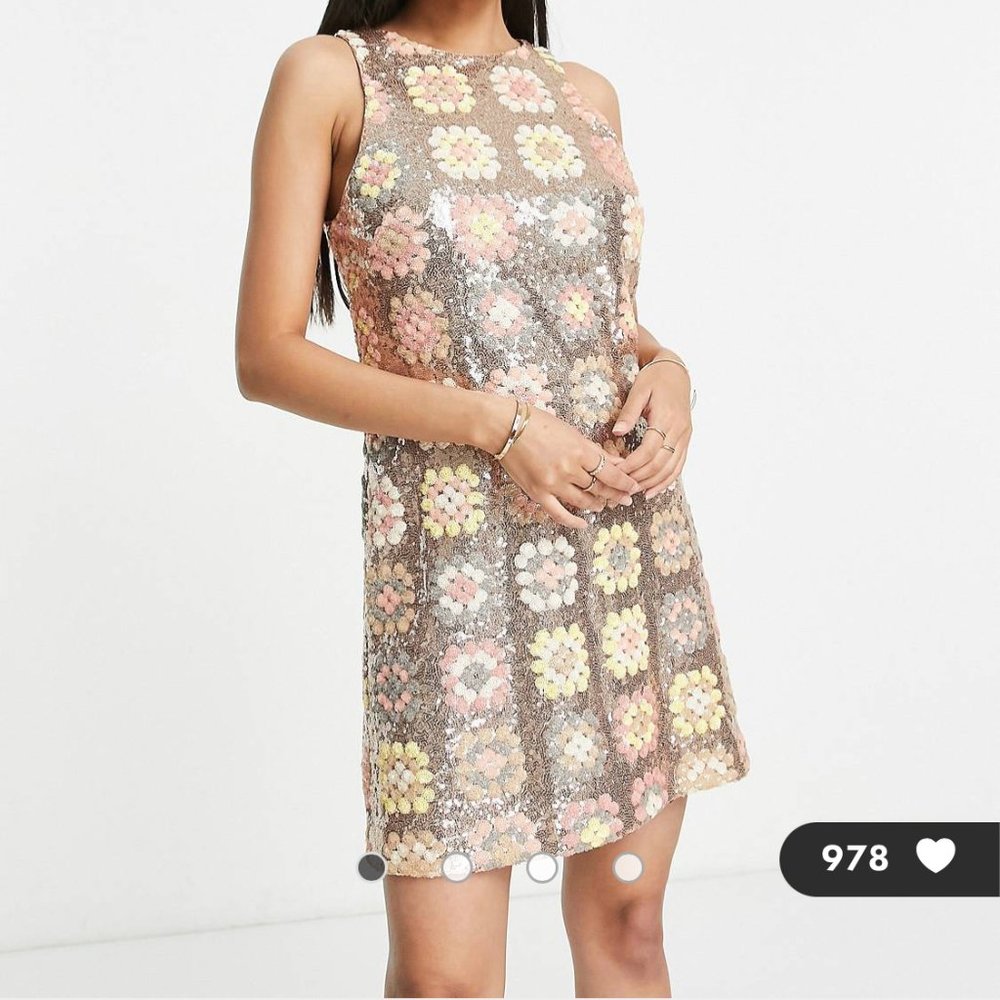 BNWT & Other Stories Sleeveless Sequin Mini Dress_size 0